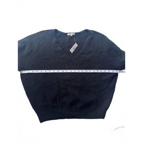 Madewell Wedged V-Neck Sweater NWT Women's Large Cotton/Merino Wool Blend - Picture 7 of 9